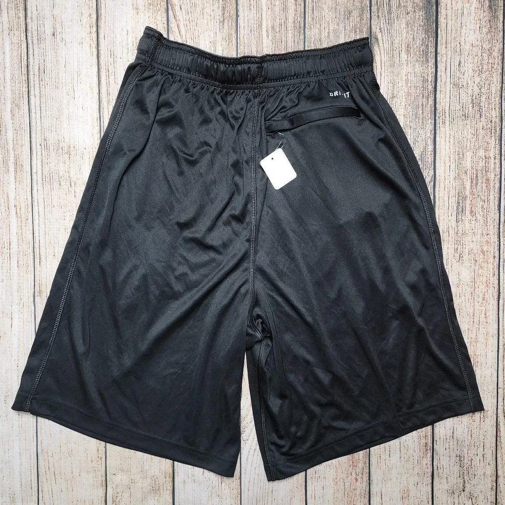 Nike Dri-FIT Mens Athletic Shorts Black Training Gym Running Pockets Size Small‎